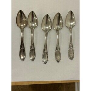 (5) Monogrammed Antique Spoons